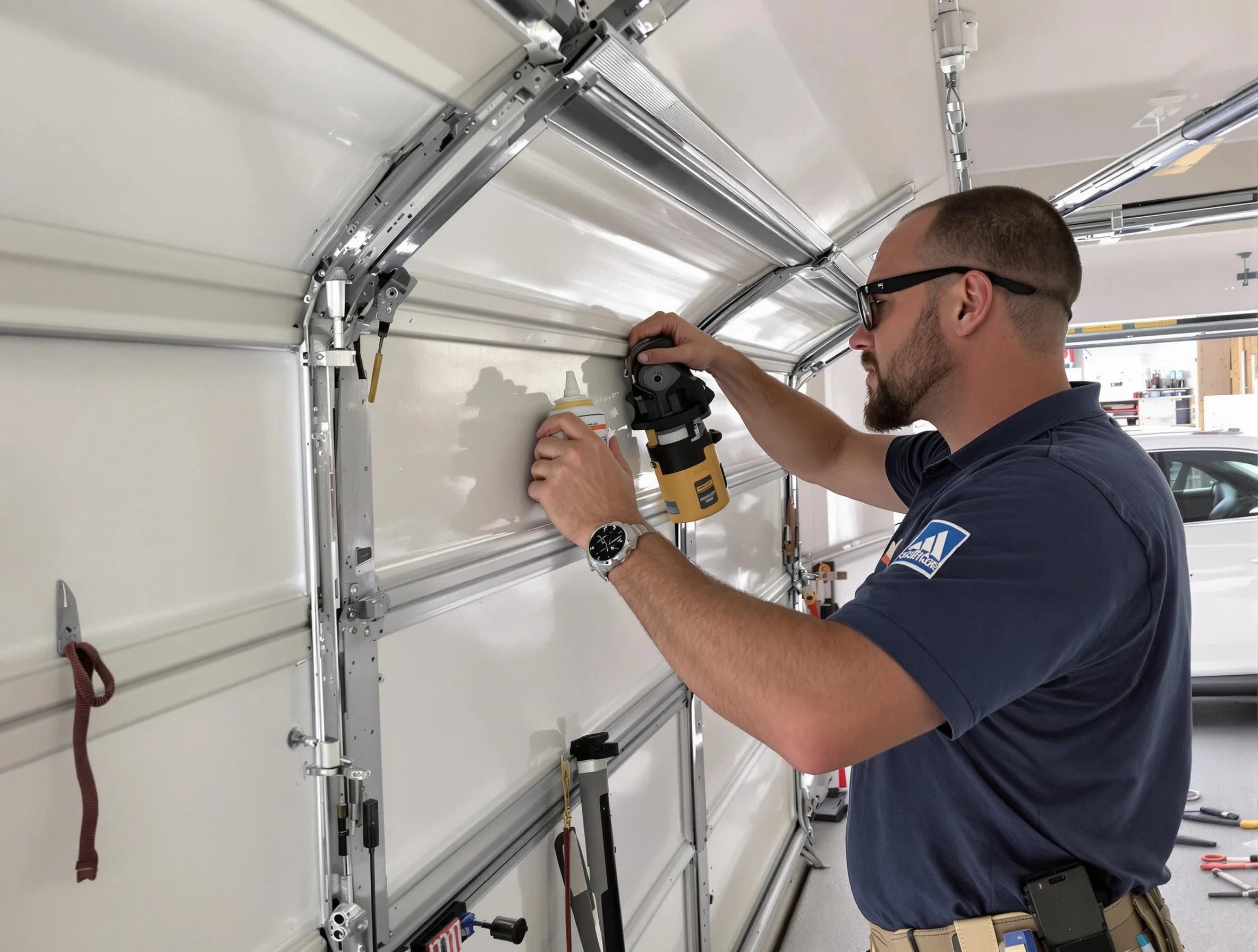 Paradise Valley Garage Door Repair technician performing comprehensive noise reduction service in Paradise Valley