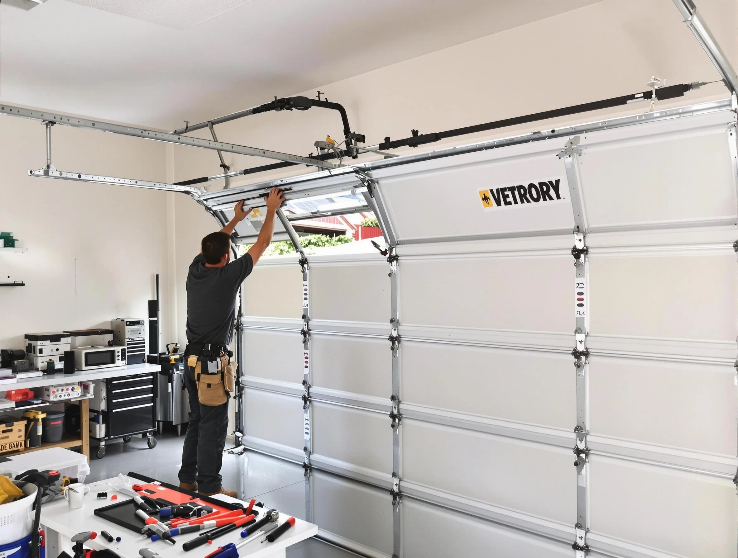 Paradise Valley Garage Door Repair technician performing section replacement in Paradise Valley