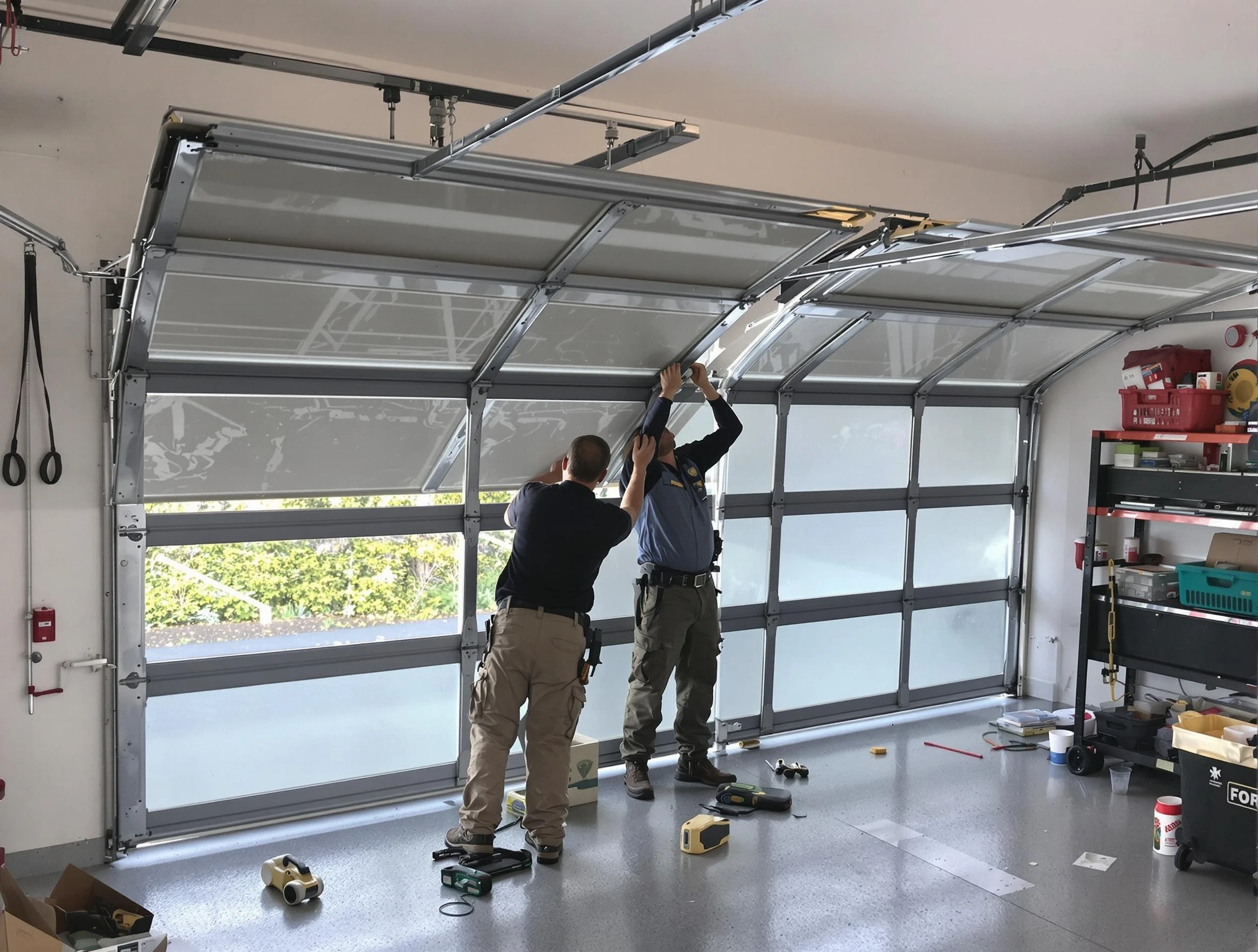 Paradise Valley Garage Door Repair expert performing precise panel replacement on Paradise Valley garage door